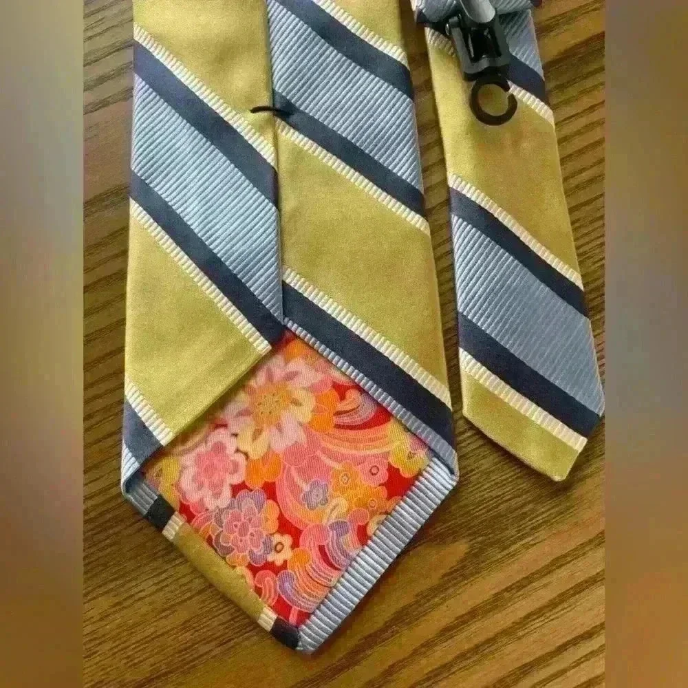 Gently Used Ted Baker London Tie Blue Green Striped